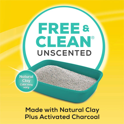 Purina  Free & Clean Unscented Cat Litter, Scoopable, Low Dust, Odor Control, 35 Lb. Pail