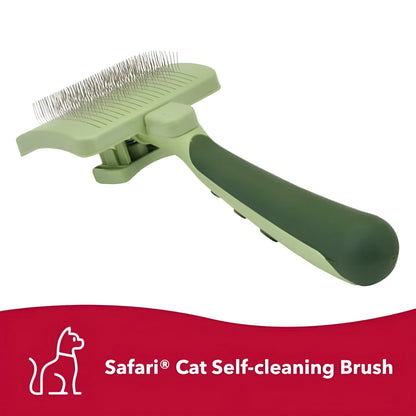 - Safari - Cat Self-Cleaning Slicker Brush - Cat Grooming Supplies