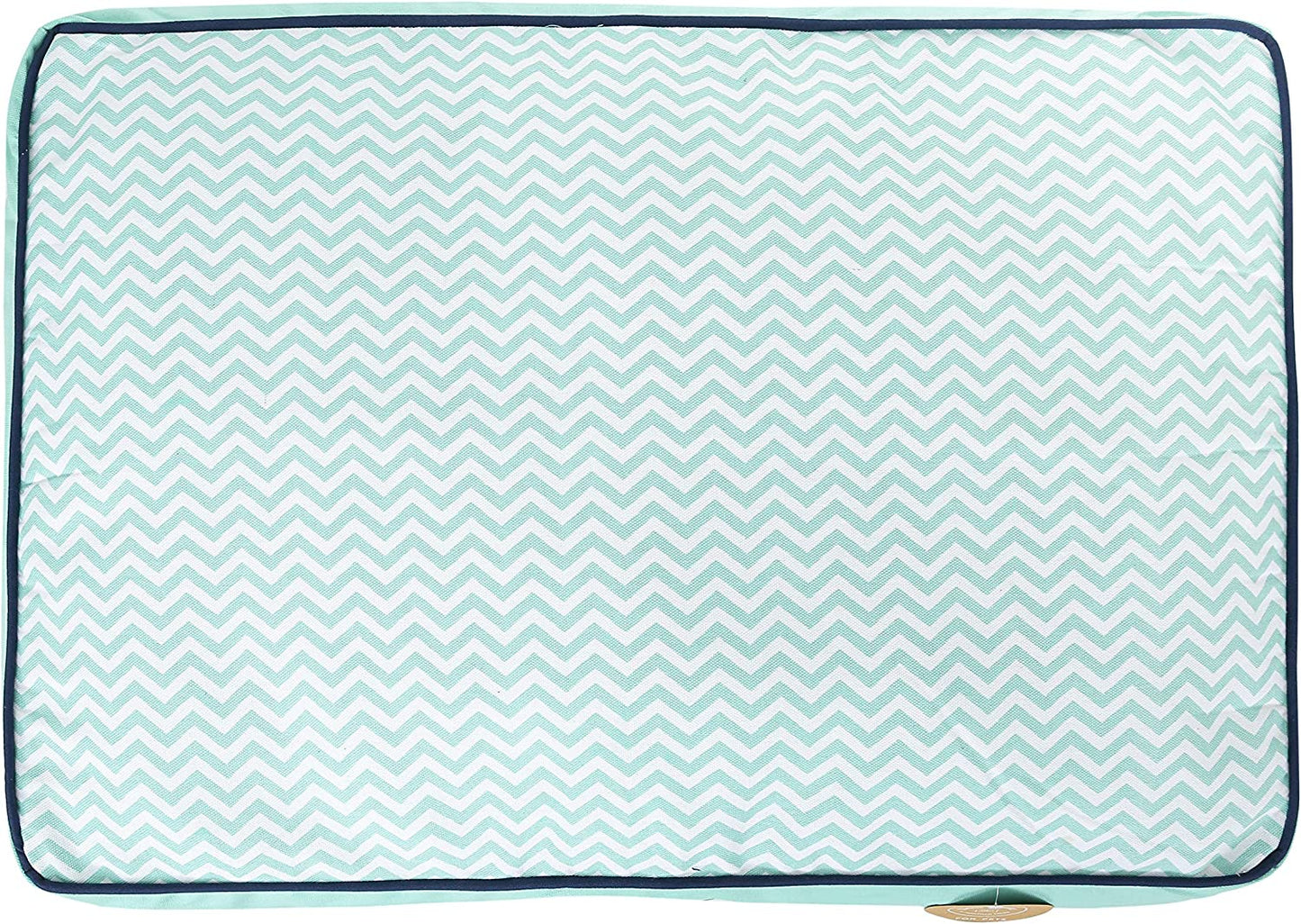 Now House for Pets by  Teal Chevron Cushion Dog Bed, Medium Medium Dog Bed Washable Dog Bed for Medium Dogs by Now House by  (FF15503)