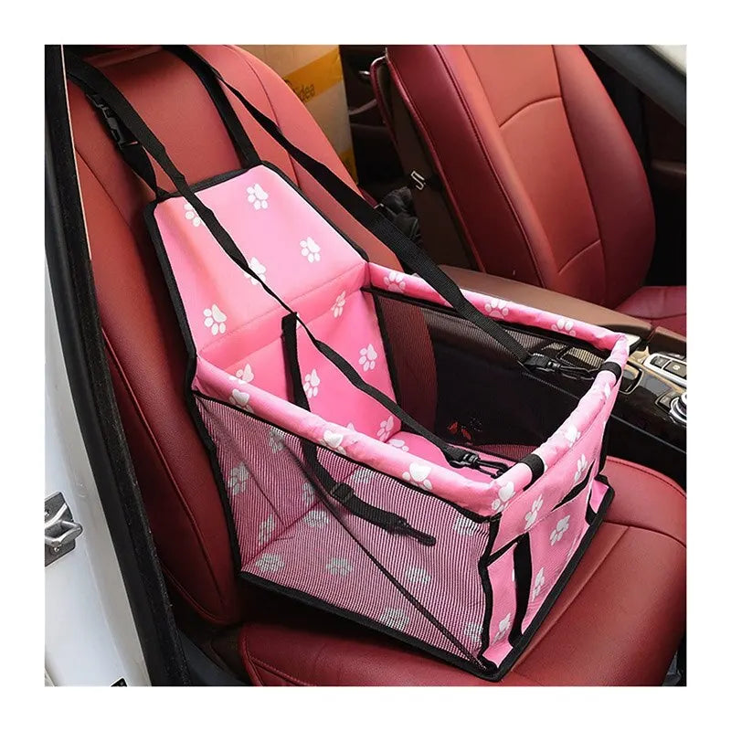 High Quality Pet Dog Car Booster Seat Pet Mesh Puppy Safety Belt Stable Foldable Travel Pet Dog Car Seat Booster Basket